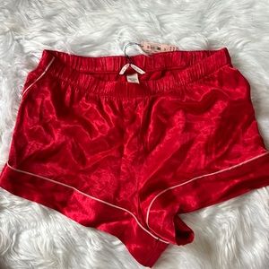 NWT* Victoria’s Secret Red Satin Shorts - Size Small
